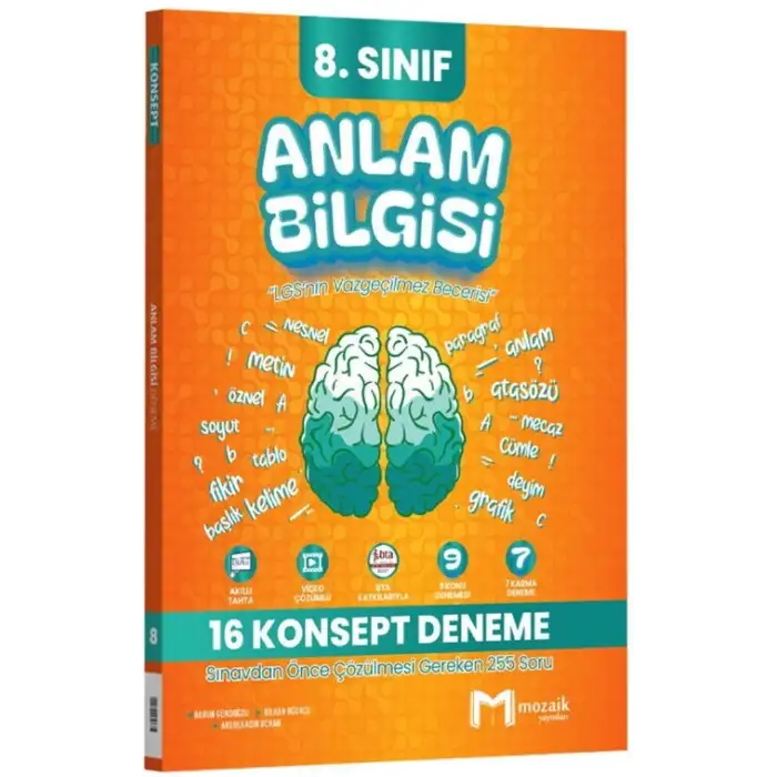 Mozaik 8.Sınıf Anlam Bilgisi 16 lı Konsept Deneme 2025-26