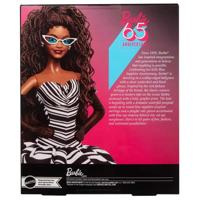 Mattel Barbie 65.Yıl Özel Koleksiyon Bebeği - Brunette Mtl-Hrm59