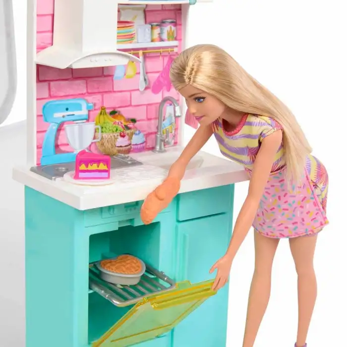 Mattel Barbie Brooklyn Ve Malibu Pasta Yapıyor Oyun Seti Mtl-Hjy94