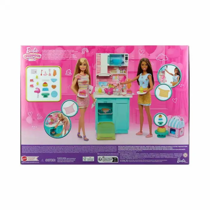 Mattel Barbie Brooklyn Ve Malibu Pasta Yapıyor Oyun Seti Mtl-Hjy94