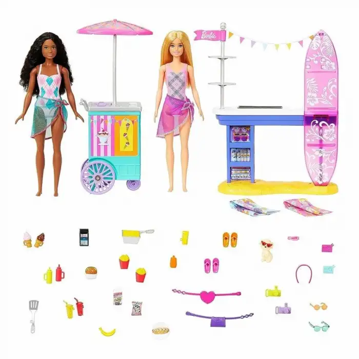 Mattel Barbie Brooklyn Ve MalibuNun Sahildeki Yiyecek Standı Mtl-Hnk99
