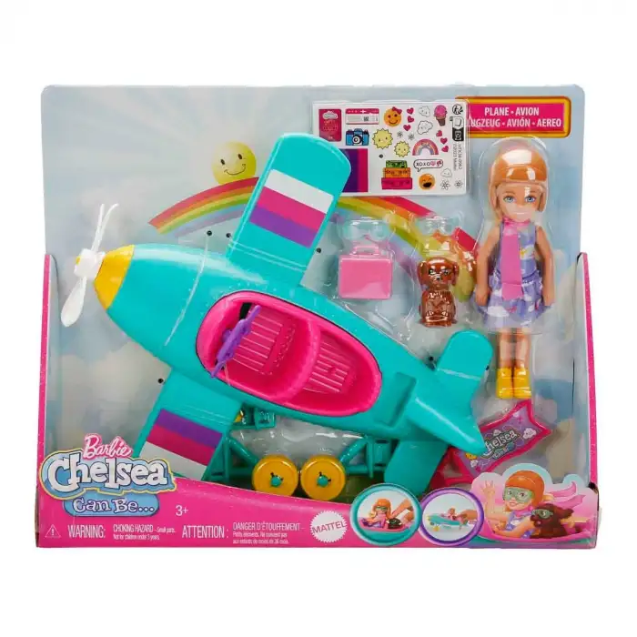 Mattel Barbie ChelseaNin Pervaneli Mini Uçağı Oyun Seti Htk38