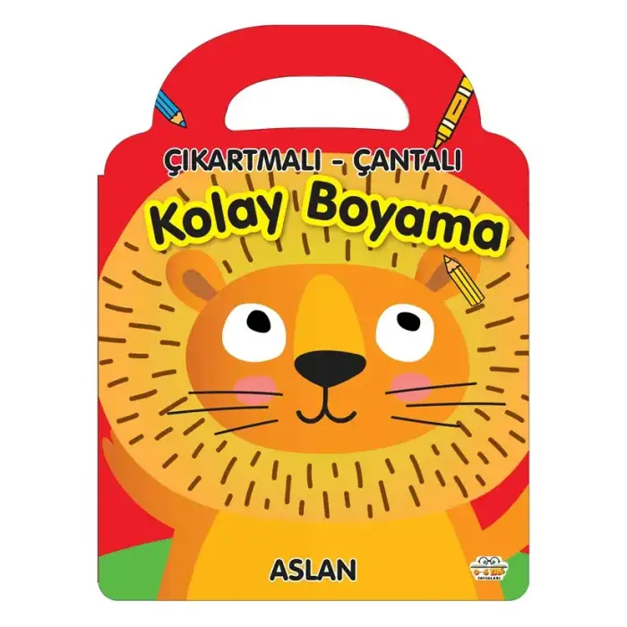 0-6 Yaş Yay Aslan Çıkartmalı Çantalı Kolay Boyama