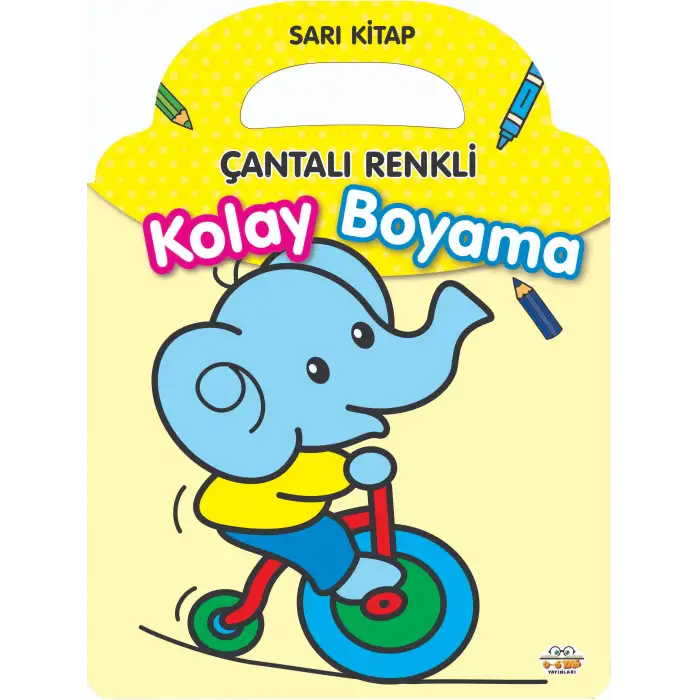 0-6 Yaş Yay Çantalı Renkli Kolay Boyama Sarı Kitap