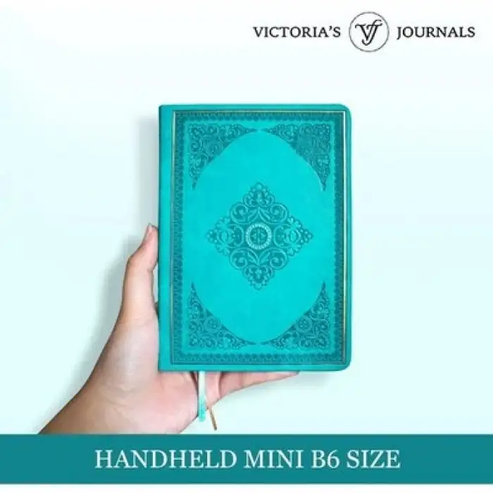 Vj Victorias Journals Vintage Old Book 12x17 Cm Açık Mavi 1183