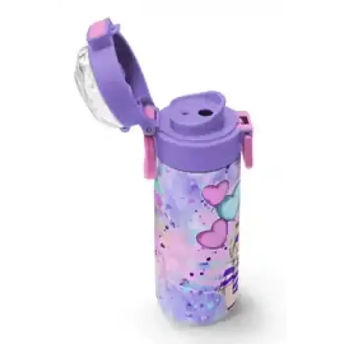 Yaygan Coral High Kids Pembe Mor Fashion Girl Desenli Pipetli ve Direkt İçim Çelik Termos 500 ml 31956
