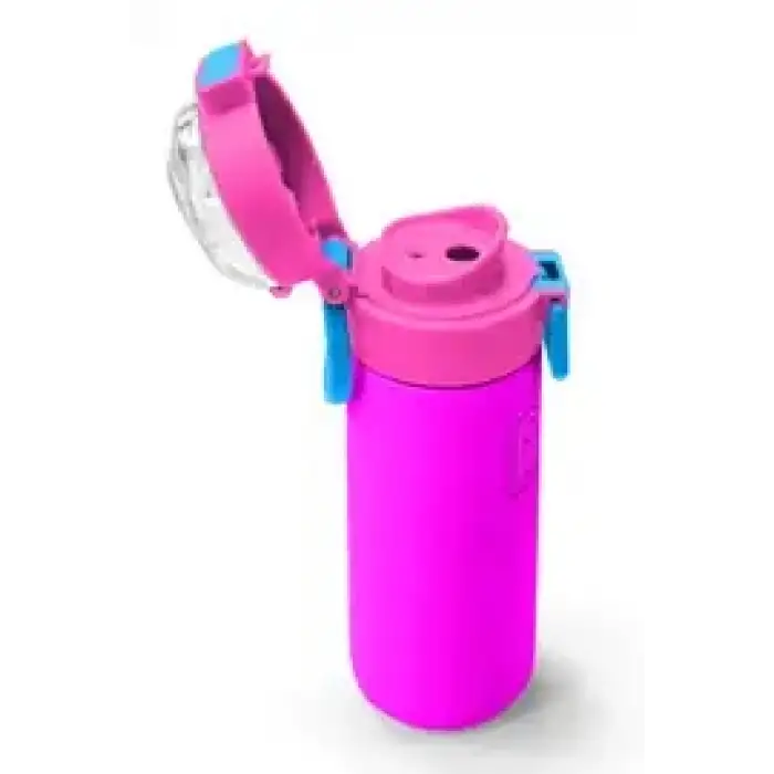 Yaygan Coral High Kids Mor Pembe Mavi K-PopDesenli Pipetli ve Direkt İçim Çelik Termos 500 ml 31831