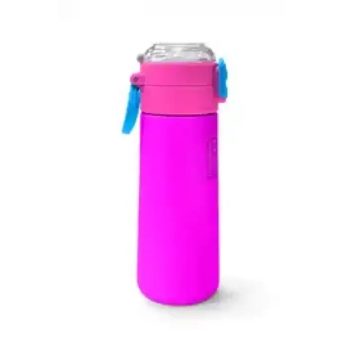 Yaygan Coral High Kids Mor Pembe Mavi K-PopDesenli Pipetli ve Direkt İçim Çelik Termos 500 ml 31831