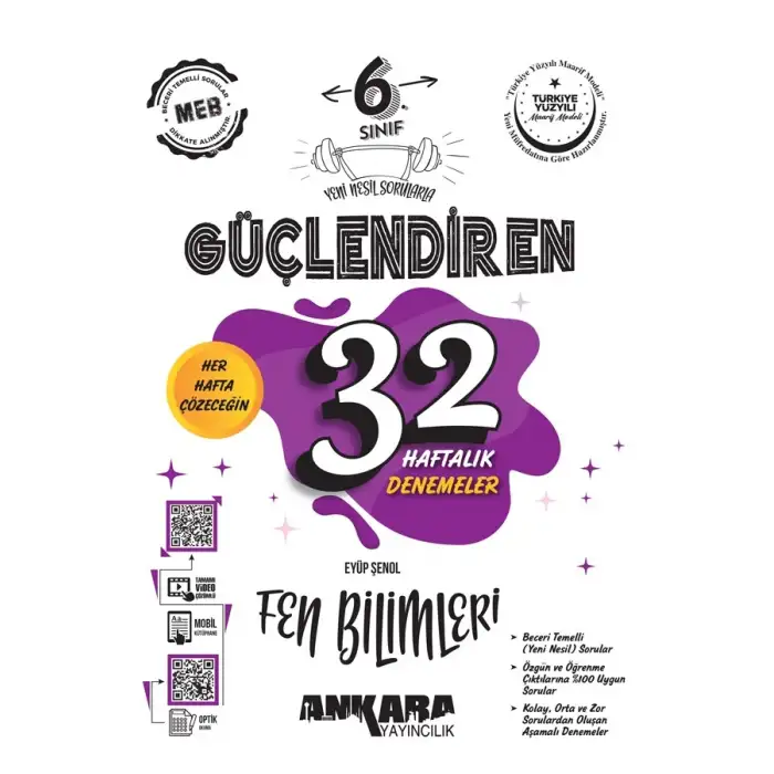 Ankara 6.Sınıf Fen Bilimleri Güçlendiren 32 Haftalık Kazanım Denemeleri 2025-26