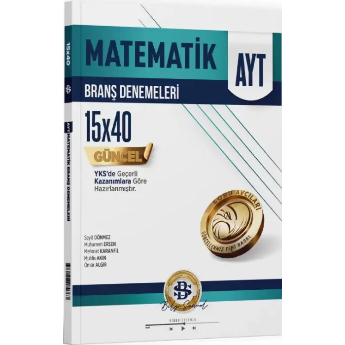 Bilgisarmal Yks Ayt Matematik Deneme 15 Li 2024-25