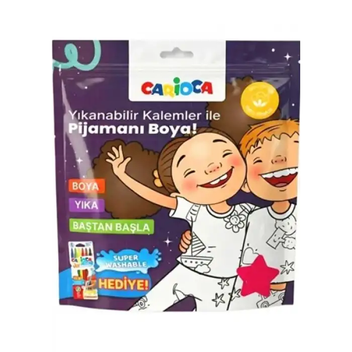 Carıoca Boyanabilir Pijama Keçeli 5-6 Yaş (Kalem Hediyeli)