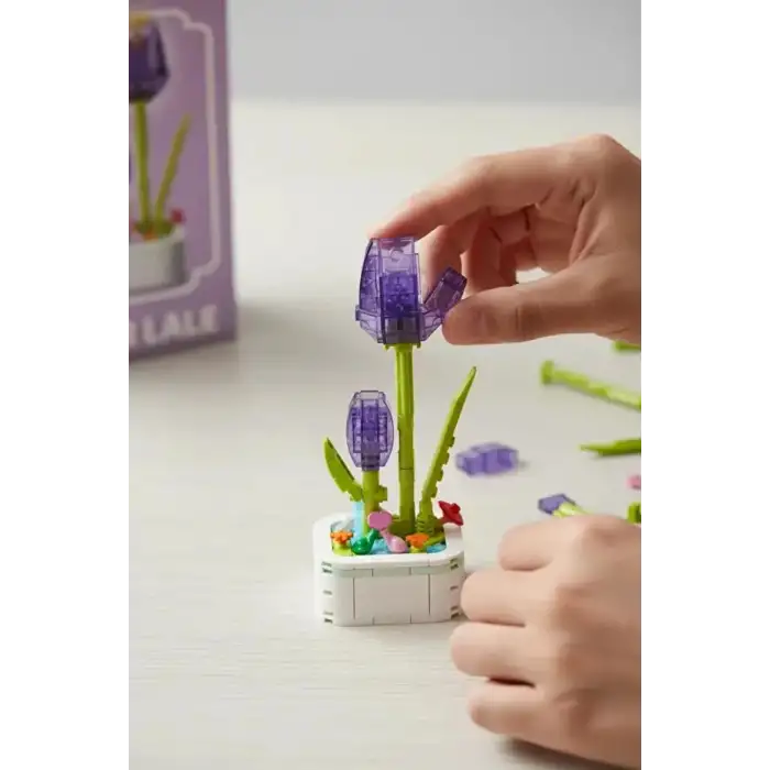 Dostoys Lego Mor Lale Çiçeği Blok OCE-0430