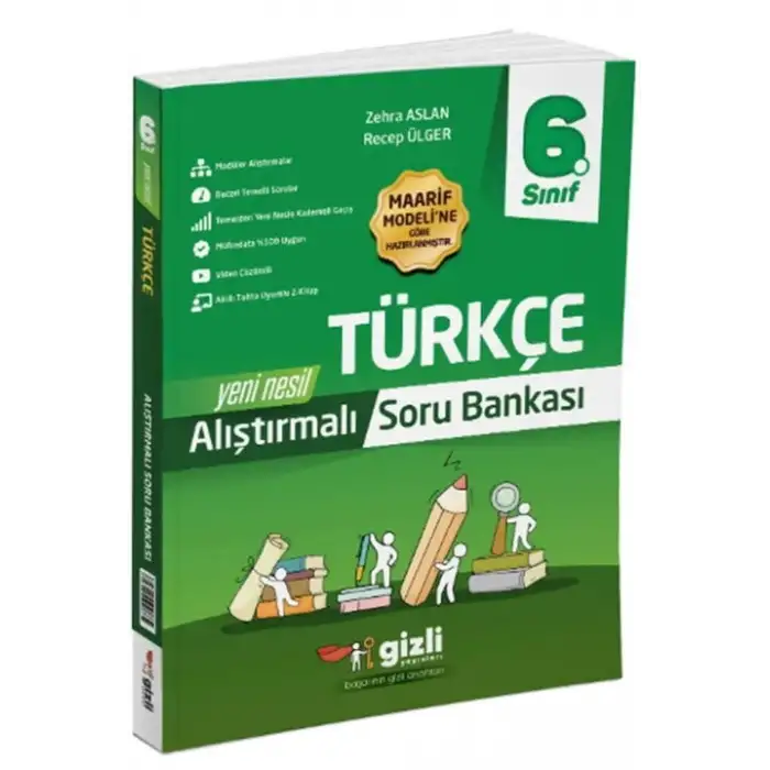 Gizli 6.Sınıf Türkçe Alıştırmalı Soru Bankası 2025-26