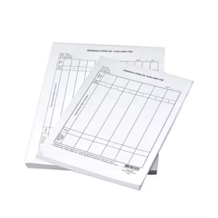Gülpaş Öğrenci Yoklama Fişi 6 Derslik 100 Lük 12x17 ( 453 )