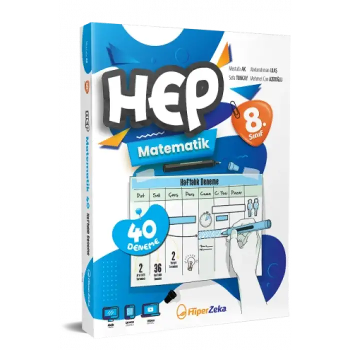 Hiperzeka 8.Sınıf Hep Matematik 40 Haftalık Deneme 2025-26