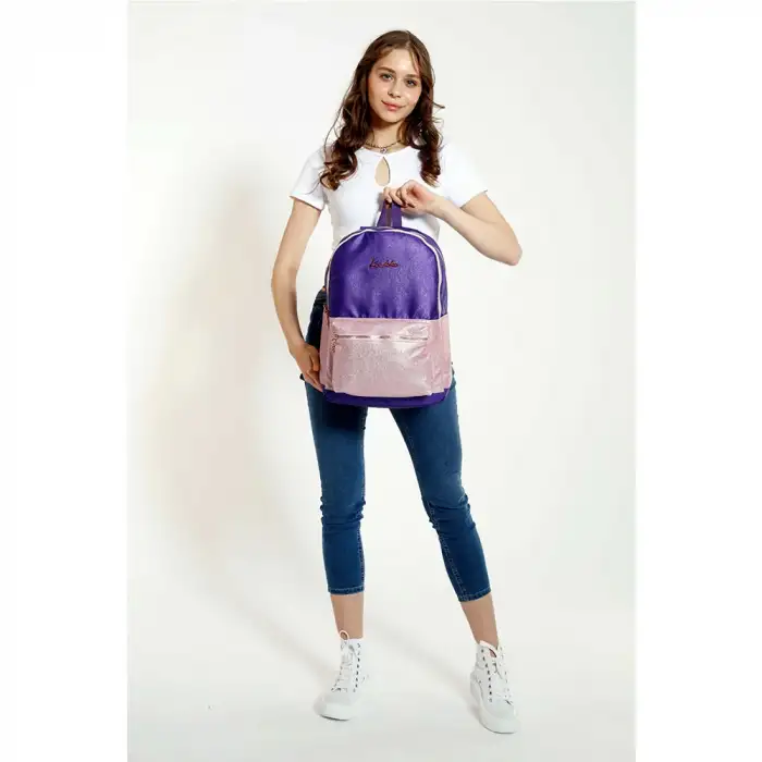Kaukko Amazing Sırt Çantası Simli Mor  K1578