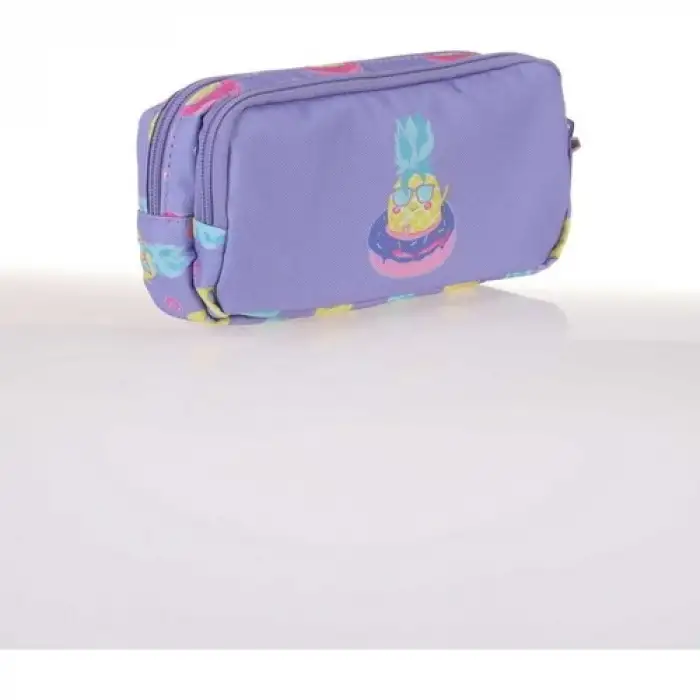 Kaukko Kıds&Love Ananas Kalem Çantası Rugan Holog L8069