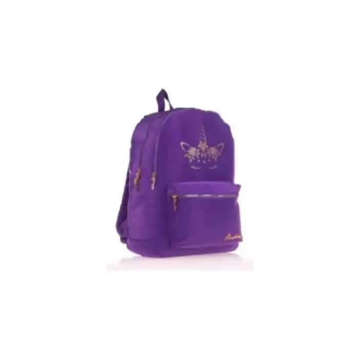 Kaukko Print Sırt Çantası Mor K1549