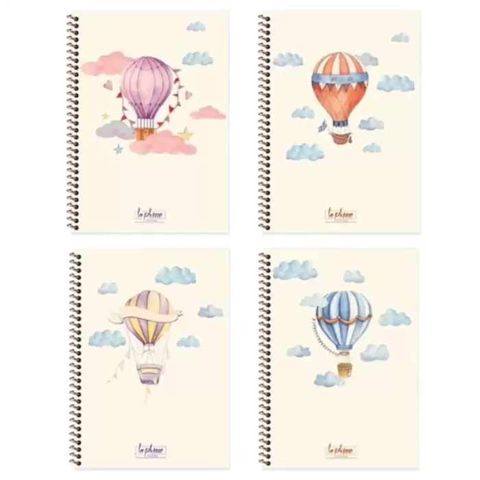 Keskin 17*24 80 Yp Düz Spr.Sert Kap.La Plume Balloons Defter 417990-99