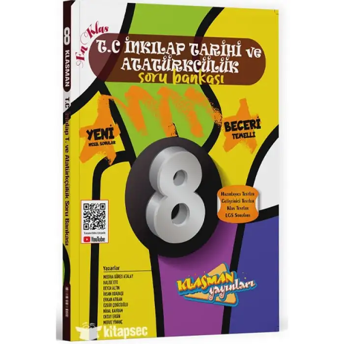 Klasman 8.Sınıf İnkılap Tarihi Soru Bankası 2025-26
