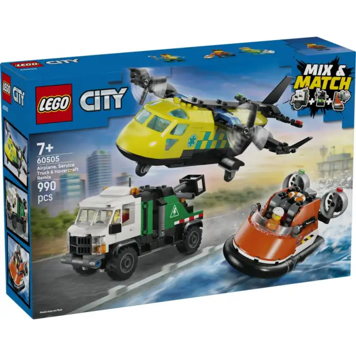Lego City Uçak Servis Kamyonu Ve Hovercraft Karışımı LSC-60505