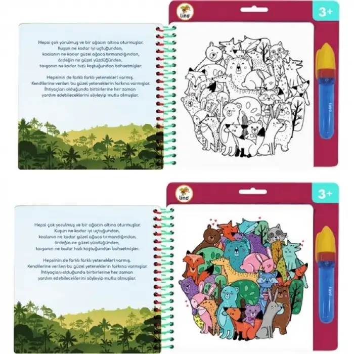 Lino Aqua Magic Book Mandala Sihirli Boyama Kitabı Tfl-1003