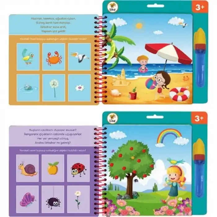 Lino Aqua Magic Book Mevsimler Sihirli Boyama Kitabı Tfl-1005