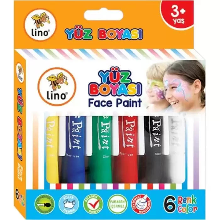 Lino Carioca Yüz Boyası 6lı Yıkanabilir Ln-901