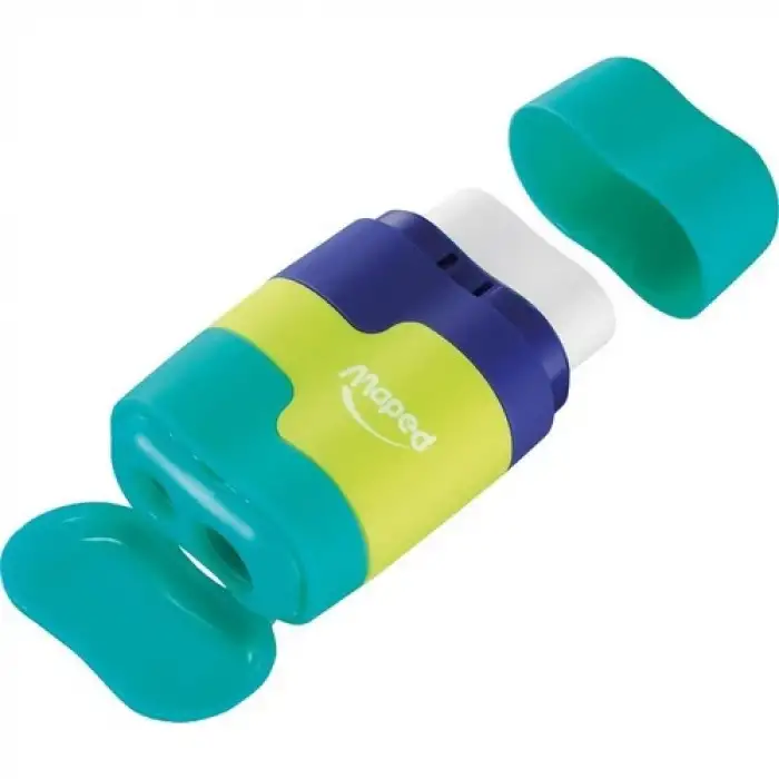 Maped Connect Renkli Çift Delikli Silgili Kalemtıraş - Display 04922