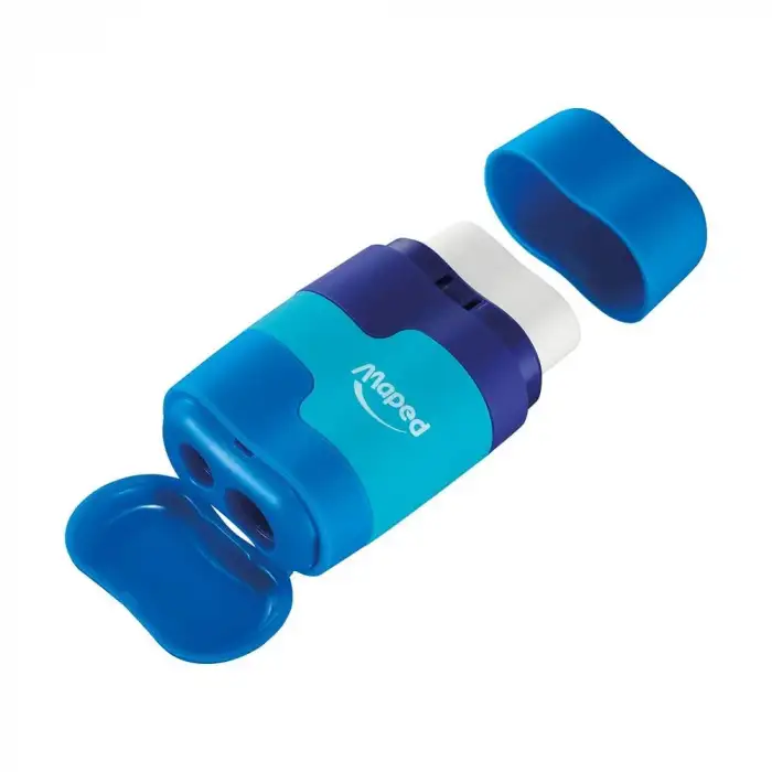 Maped Connect Renkli Çift Delikli Silgili Kalemtıraş - Display 04922