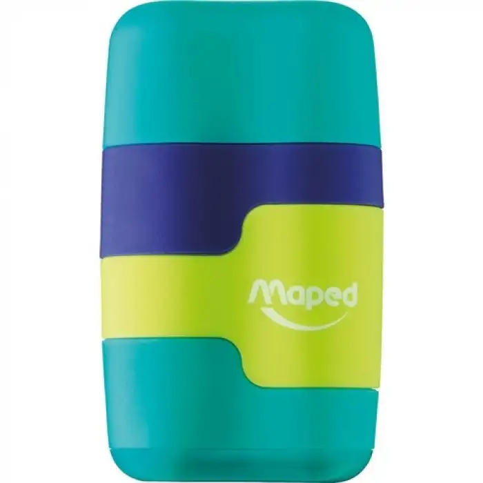 Maped Connect Renkli Çift Delikli Silgili Kalemtıraş - Display 04922