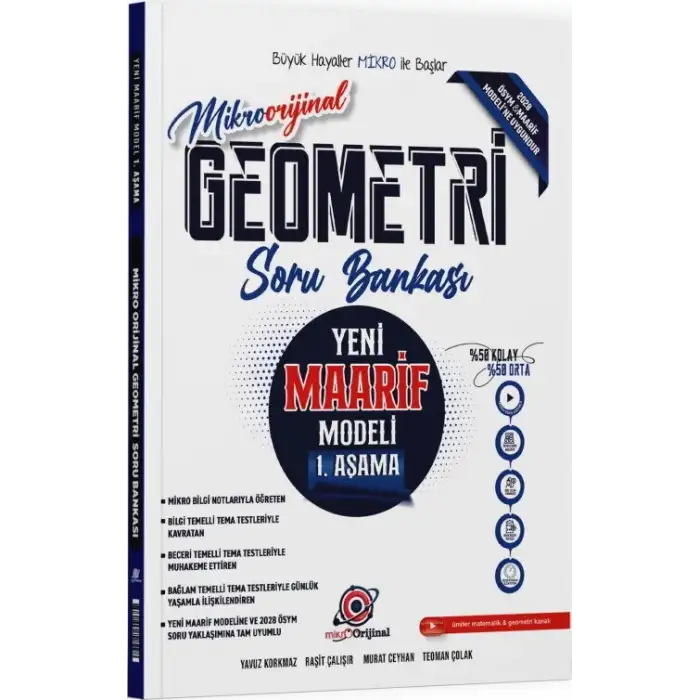 Mikroorijinal Tyt Geometri 1 İlk Aşama Maarif Model Soru Bankası 2026-27