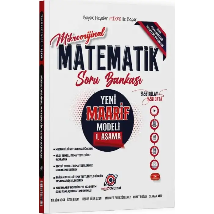 Mikroorijinal Tyt Matematik 1 İlk Aşama Maarif Model Soru Bankası 2026-27
