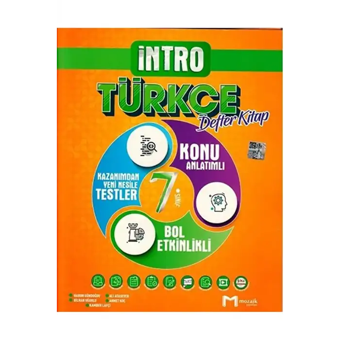 Mozaik 7.Sınıf Türkçe İntro Defter 2022