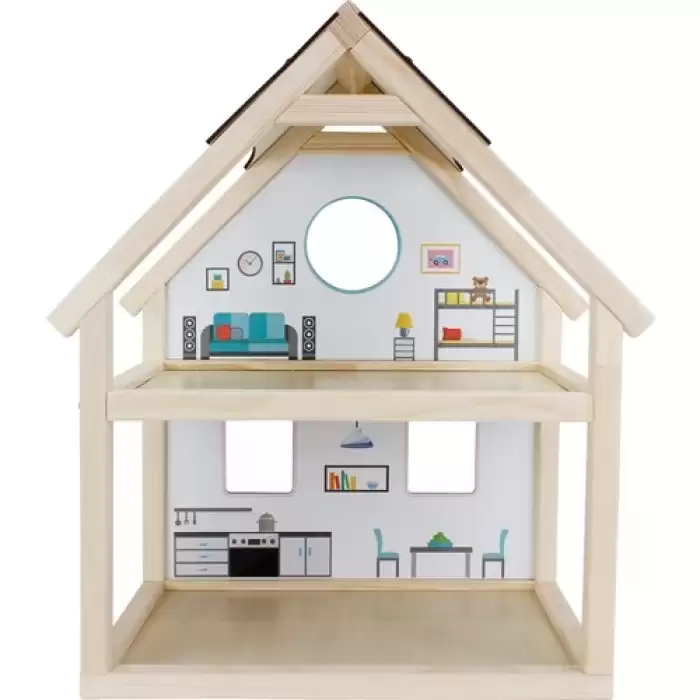 Okutan Küçük Ahşap Oyun Evi Ev20
