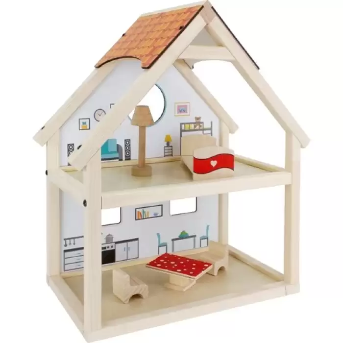 Okutan Küçük Ahşap Oyun Evi Ev20