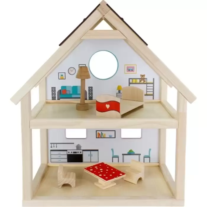 Okutan Küçük Ahşap Oyun Evi Ev20