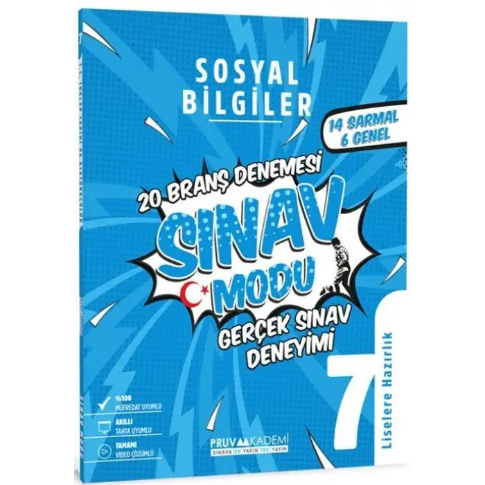 Pruva 7.Sınıf Sosyal Bilgiler Sınav Modu Branş Denemesi 2023-24