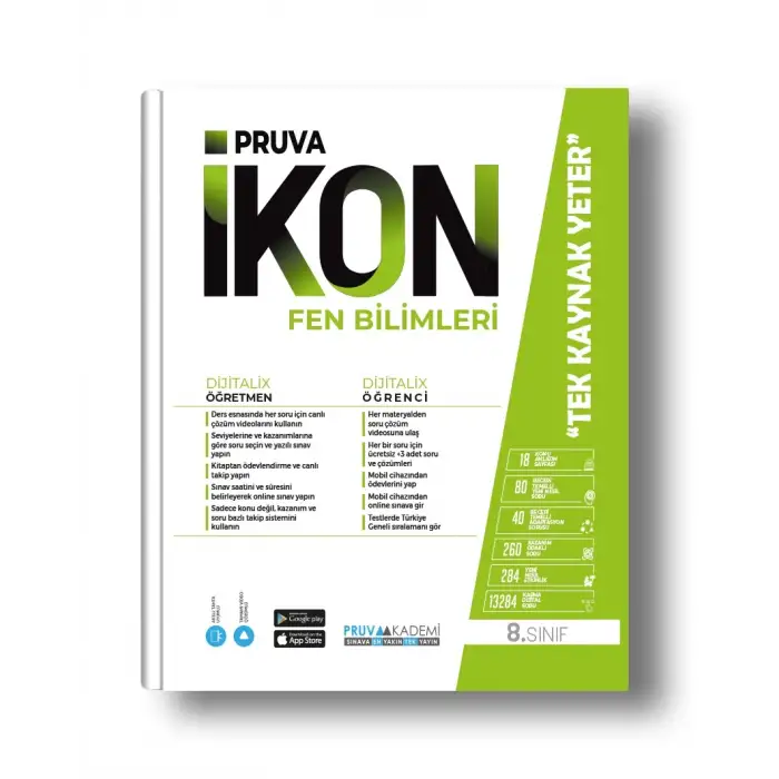 Pruva 8.Sınıf Fen Bilimleri İkon Etkinlikli Soru Bankası