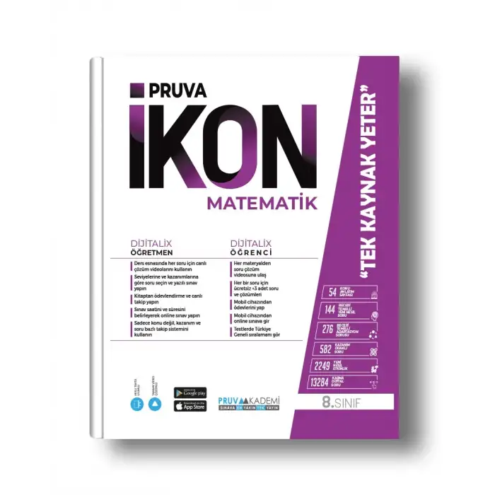 Pruva 8.Sınıf Matematik İkon Etkinlikli Soru Bankası