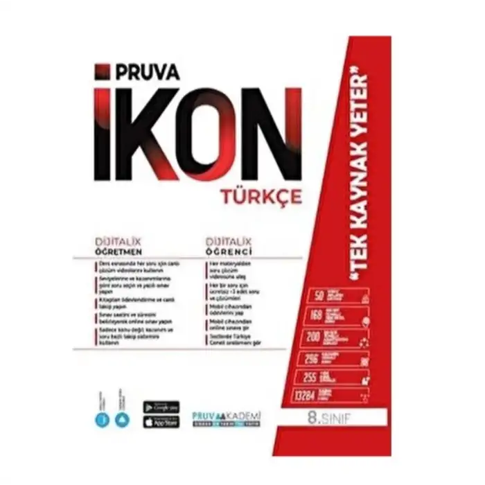 Pruva 8.Sınıf Türkçe İkon Etkinlikli Soru Bankası 2025-26