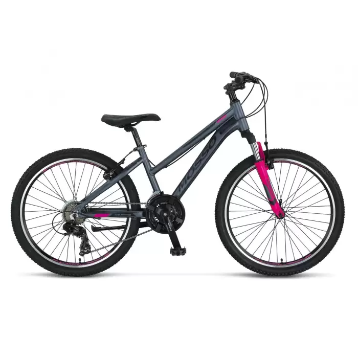 Ümitbisiklet Mosso Wıldfıre L-24 13-V 21Spd Antrasit/Pembe 2442