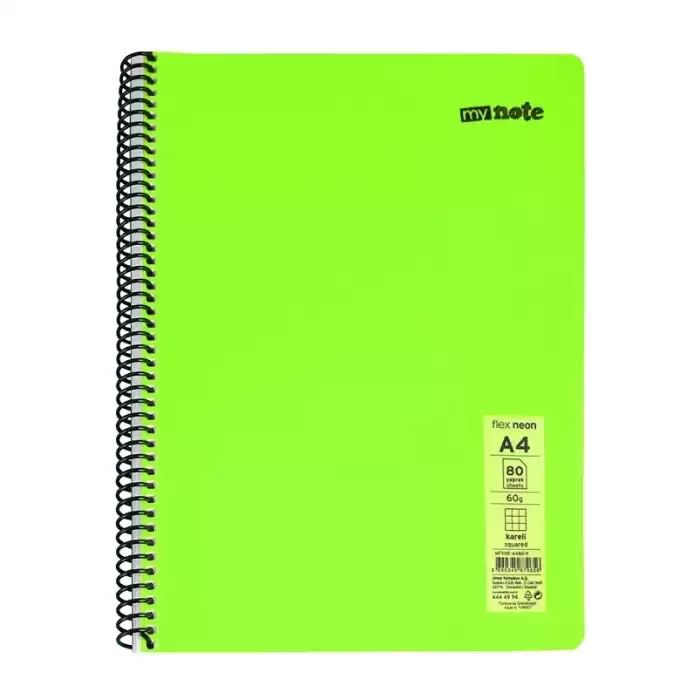 Umur Mynote Flex Neo Pp Kapak Spiralli A4 80 Yp. Çizgili Defter
