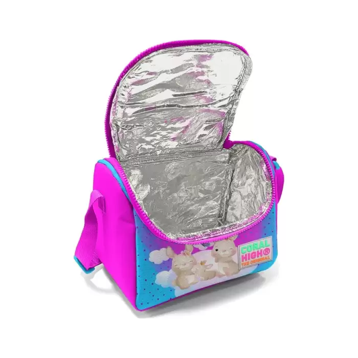 Yaygan Coral High Kids Mavi Pembe Tavşan Desenli Thermo Beslenme Çantası 11736