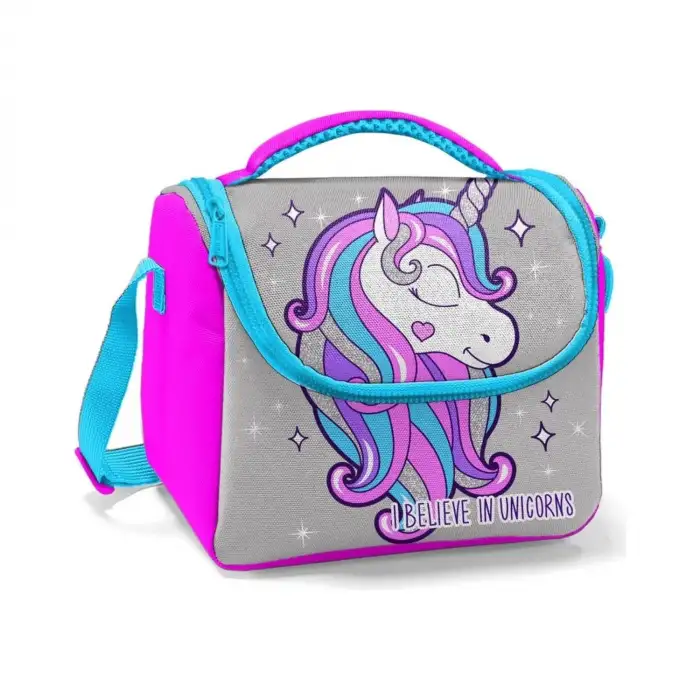 Yaygan Coral High Kids Pembe Su Yeşili Avokado Desenli Simli Thermo Beslenme Çantası 11855