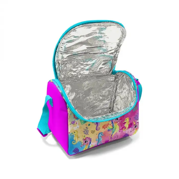 Yaygan Coral Hıgh Pembe Rengarenk Denizatı Desenli Thermo Beslenme Çantası 11825