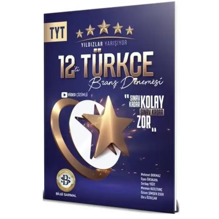 Yıldızlar Yarışıyor Yayınları TYT Türkçe 12 li Branş Denemesi 2025-26