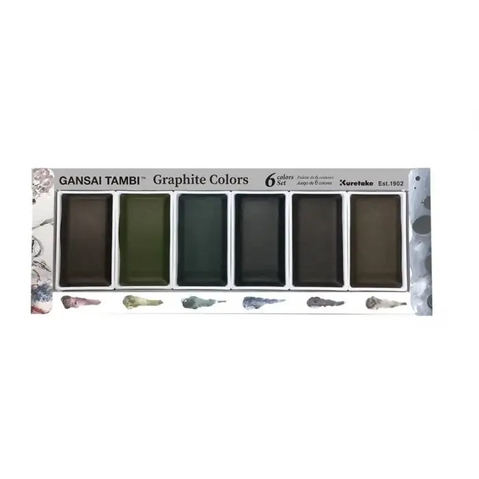 Zıg Kurutake Suluboya Pıgment Gansaı Tambı Mc20gr/6v Graphıte Colors 6lı 209930