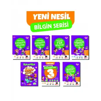Kırmızıbeyaz 3.Sınıf Yeni Nesil Bilgin Serisi Set 7 Kitap 2023-24