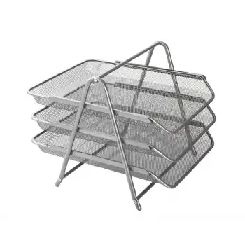 Kraf Evrak Rafı 3 Lü Telli 460g Siyah+gri